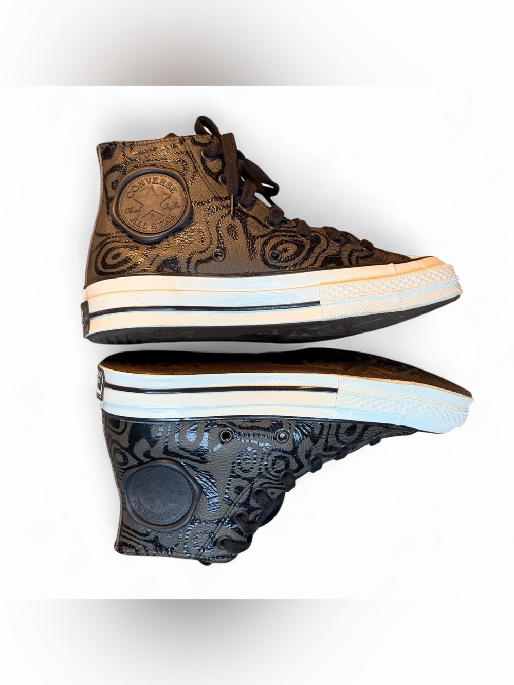 Converse High-Top Sneakers in Brown and Black